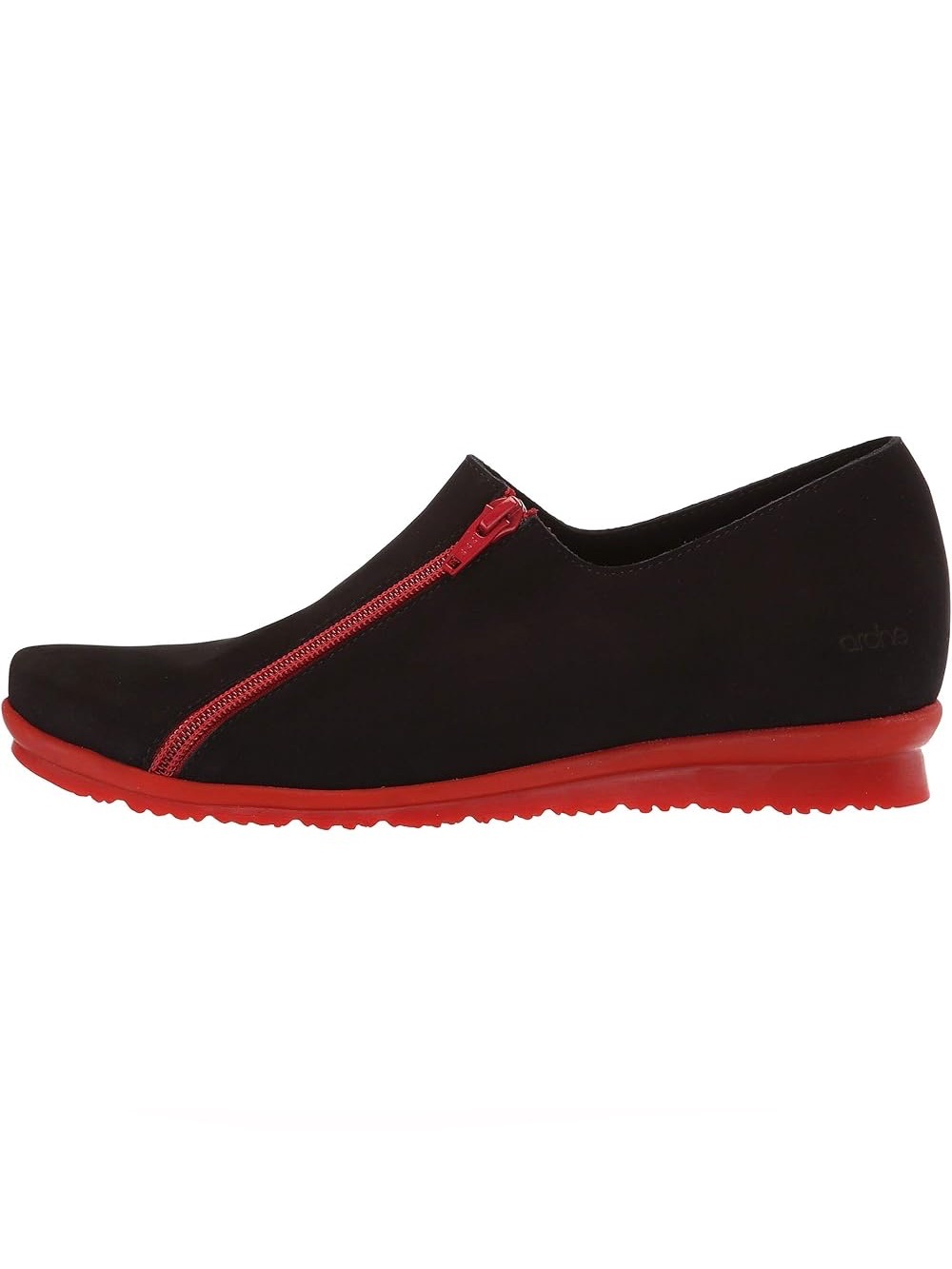 ARCHE BARWAY Slip-on Shoe in Black & Red Size 8-8.5 (39)